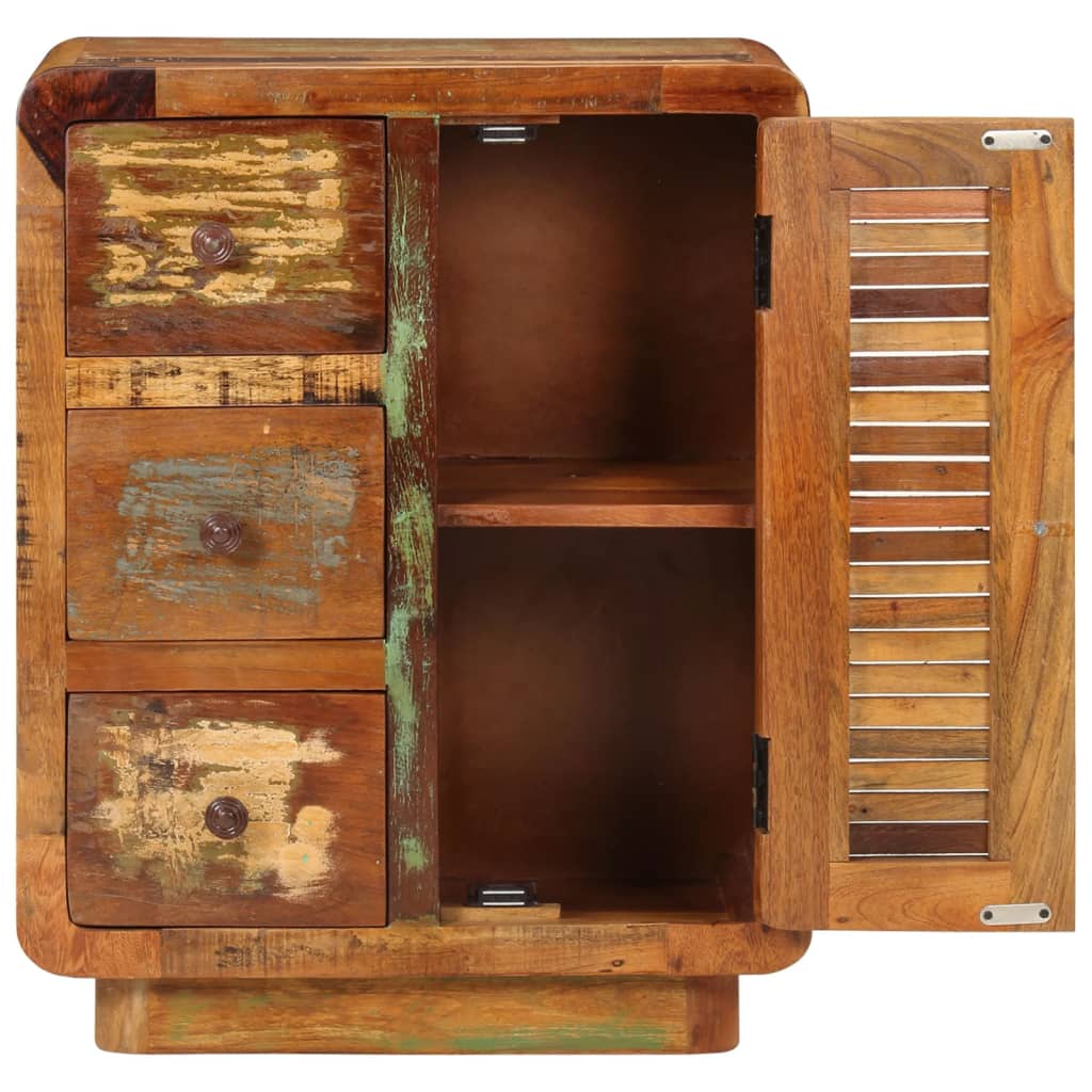 vidaXL Dulap cu 3 uși, 55x30x70 cm, lemn masiv reciclat vidaXL Dulap cu 3 uși, 55x30x70 cm, lemn masiv reciclat