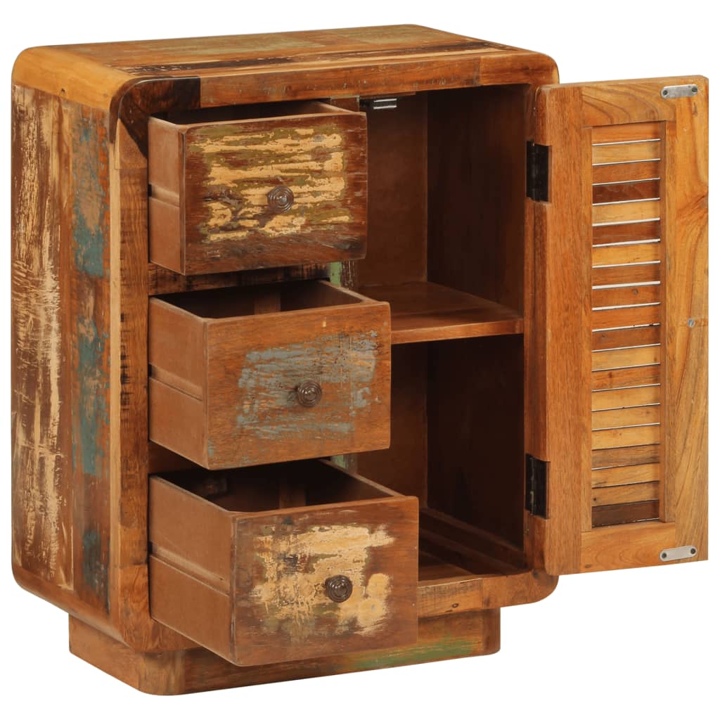 vidaXL Dulap cu 3 uși, 55x30x70 cm, lemn masiv reciclat vidaXL Dulap cu 3 uși, 55x30x70 cm, lemn masiv reciclat