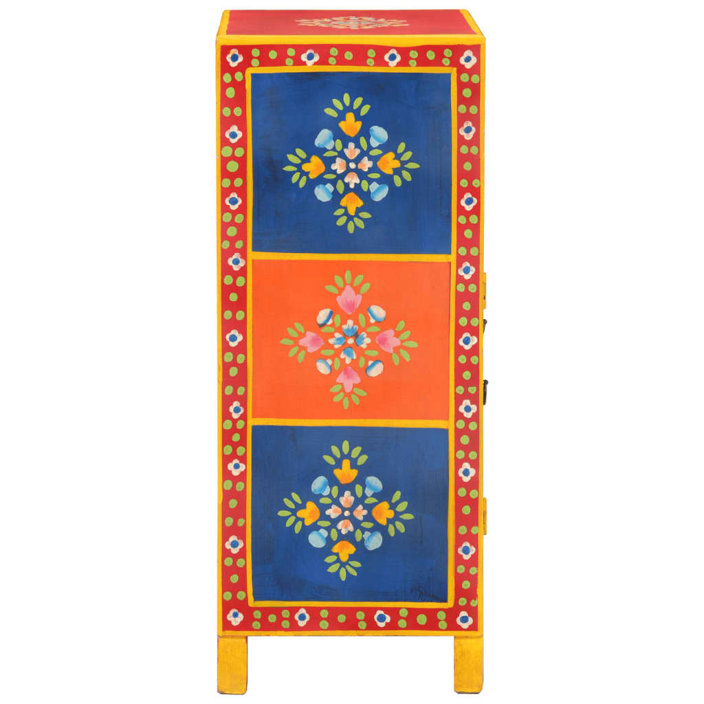 vidaXL Servantă pictată manual, 53x30x74 cm, lemn masiv de mango