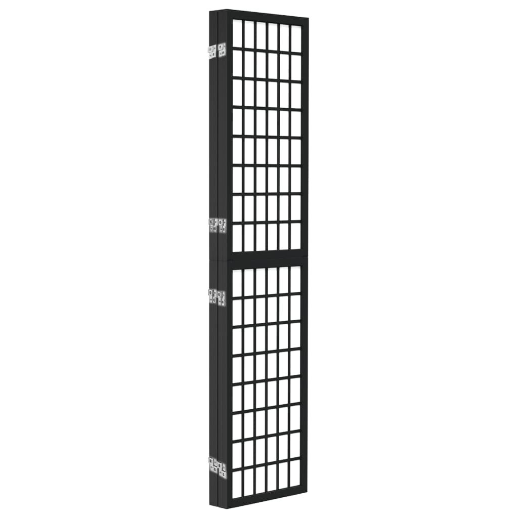 vidaXL Paravan pliabil cu 4 panouri, stil japonez, negru, 160x170 cm vidaXL Paravan pliabil cu 4 panouri, stil japonez, negru, 160x170 cm