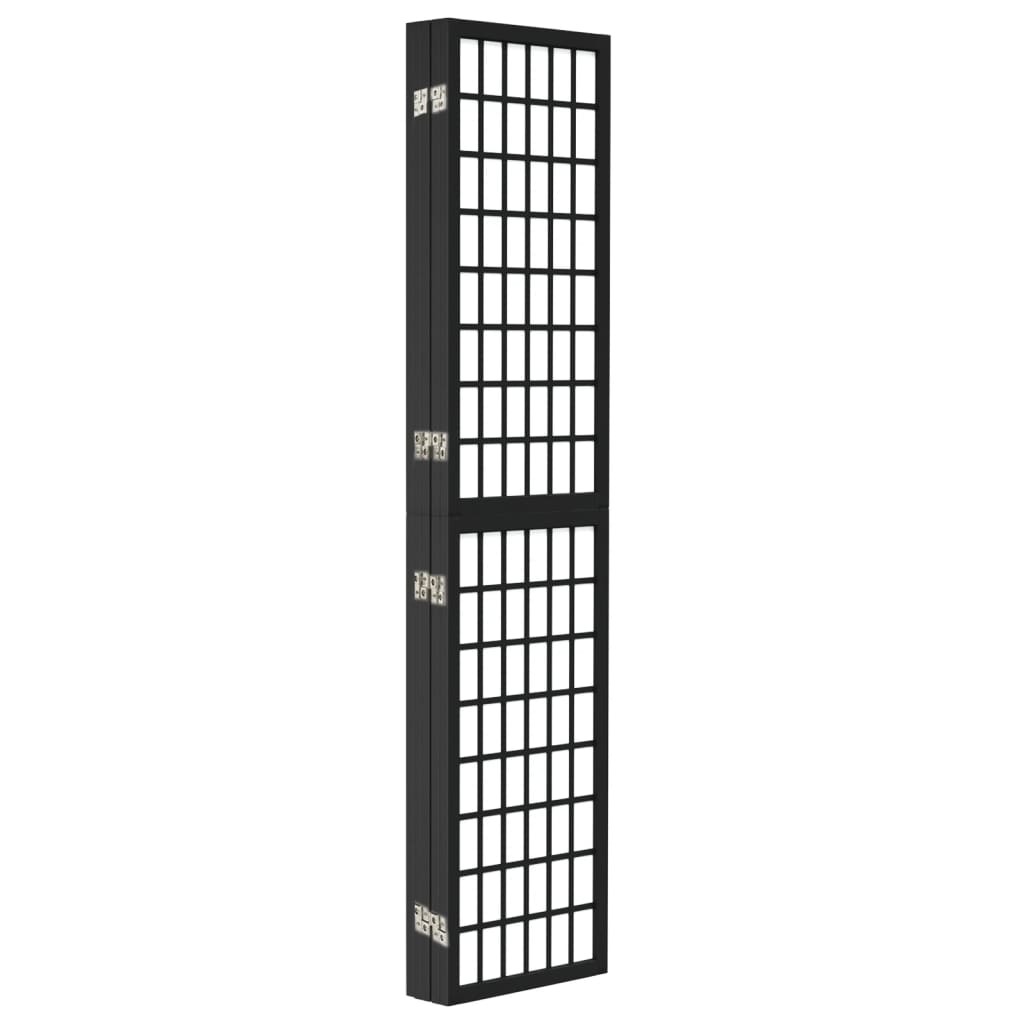vidaXL Paravan pliabil cu 5 panouri, stil japonez, negru, 200x170 cm vidaXL Paravan pliabil cu 5 panouri, stil japonez, negru, 200x170 cm