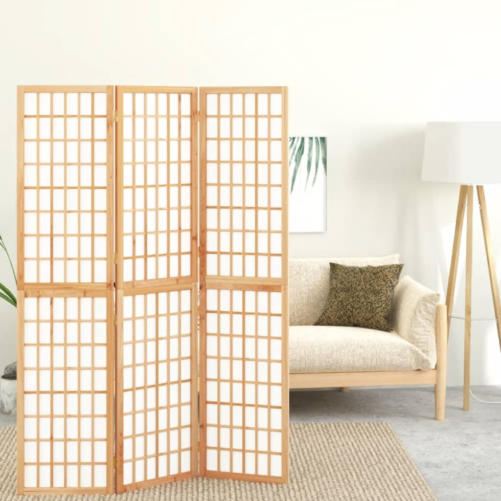 vidaXL Paravan pliabil de cameră, 3 panouri, 120x170 cm, stil japonez vidaXL Paravan pliabil de cameră, 3 panouri, 120x170 cm, stil japonez