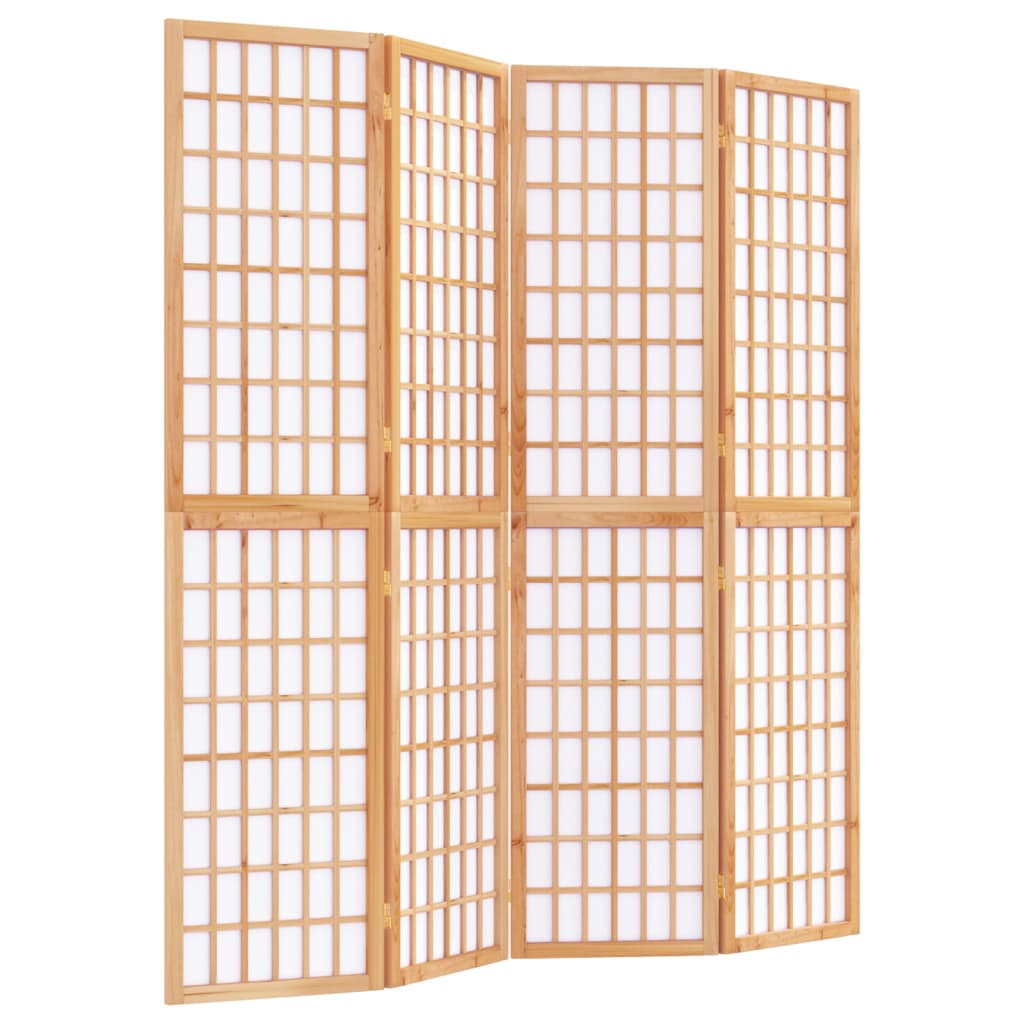vidaXL Paravan pliabil de cameră, 4 panouri, 160x170 cm, stil japonez vidaXL Paravan pliabil de cameră, 4 panouri, 160x170 cm, stil japonez