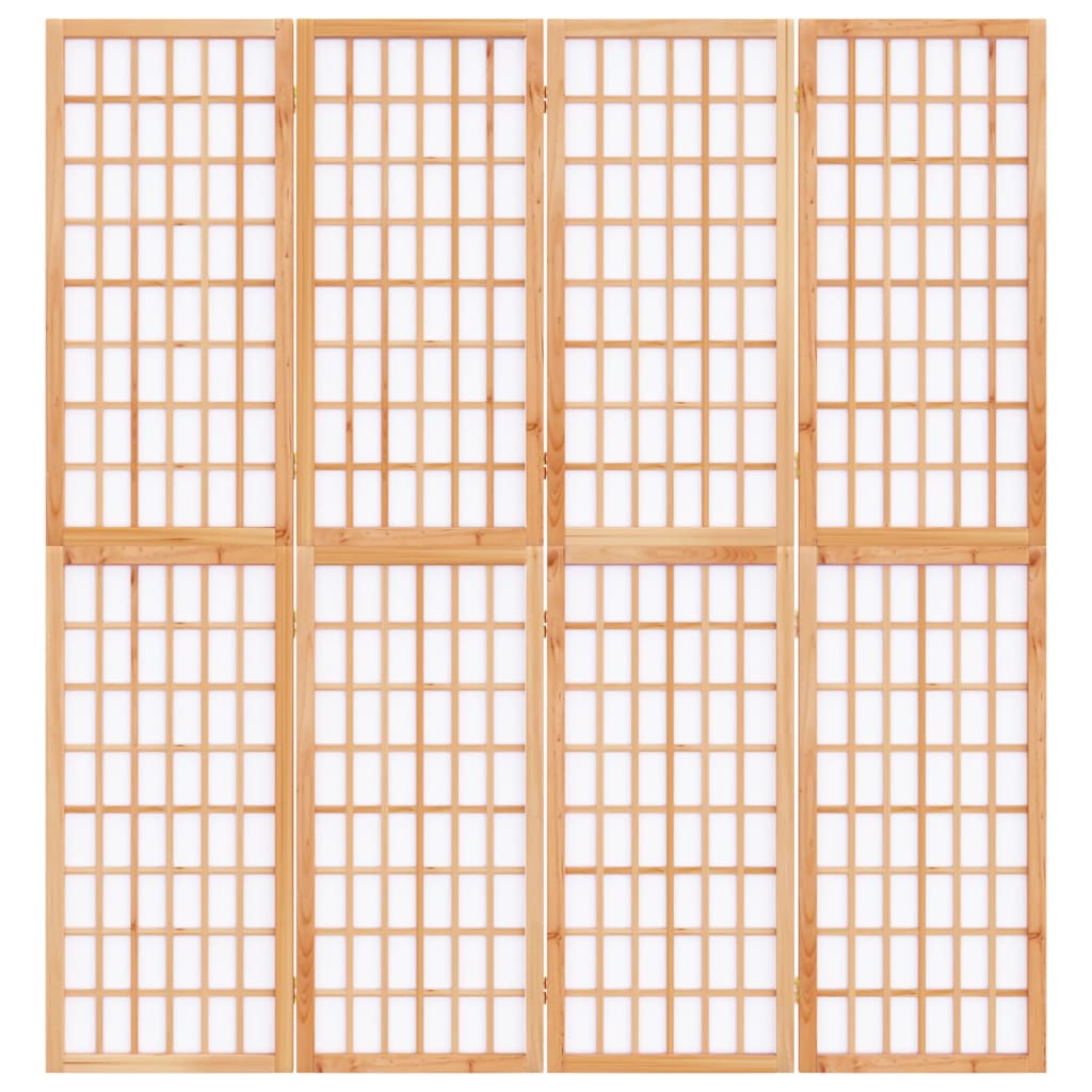 vidaXL Paravan pliabil de cameră, 4 panouri, 160x170 cm, stil japonez vidaXL Paravan pliabil de cameră, 4 panouri, 160x170 cm, stil japonez