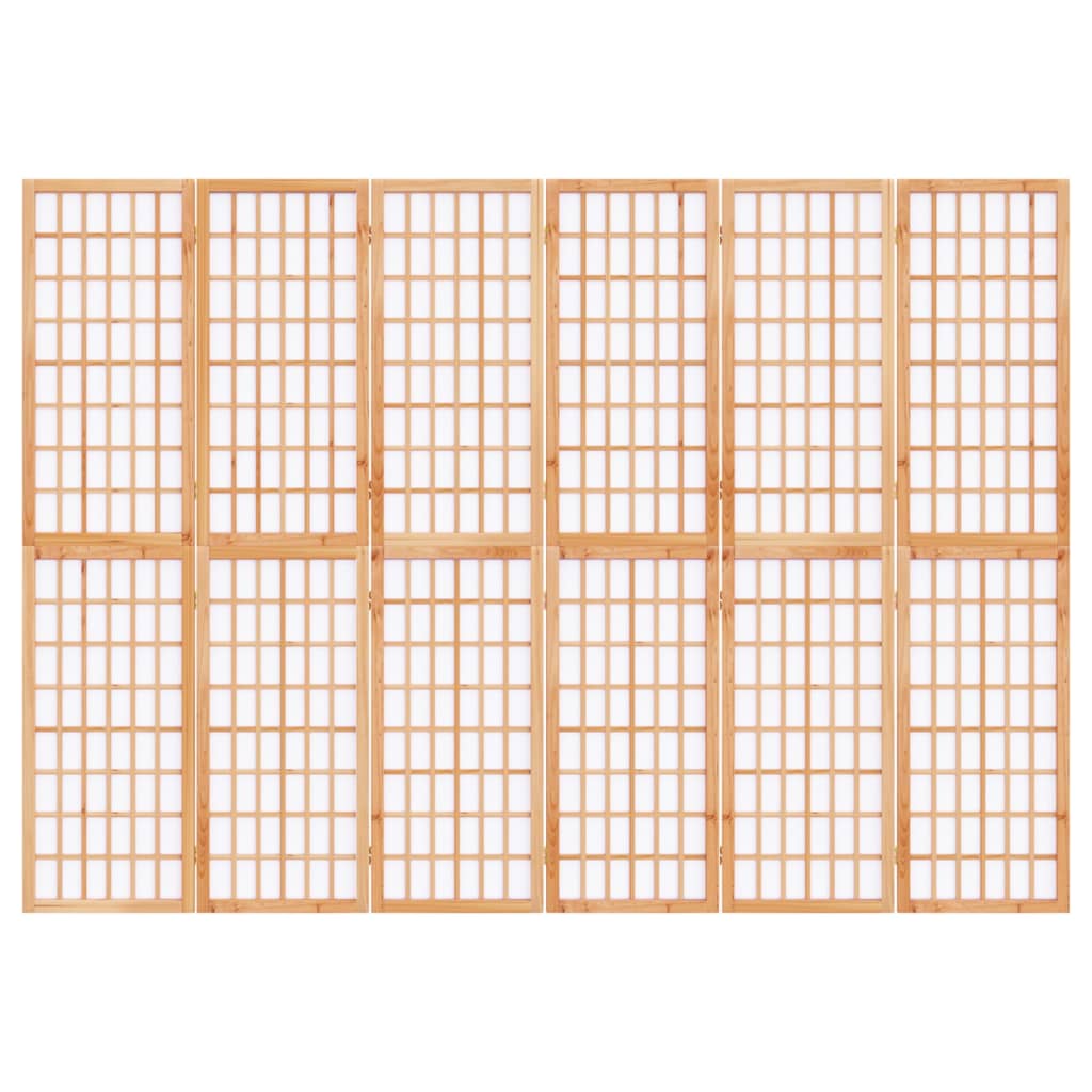 vidaXL Paravan pliabil de cameră, 6 panouri, 240x170 cm, stil japonez vidaXL Paravan pliabil de cameră, 6 panouri, 240x170 cm, stil japonez