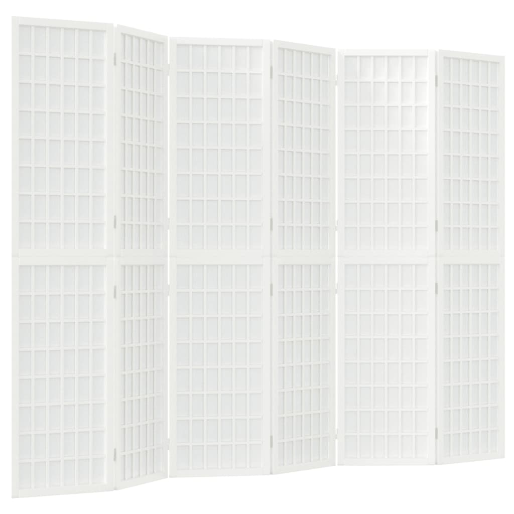 vidaXL Paravan pliabil cu 6 panouri, stil japonez, alb, 240x170 cm vidaXL Paravan pliabil cu 6 panouri, stil japonez, alb, 240x170 cm