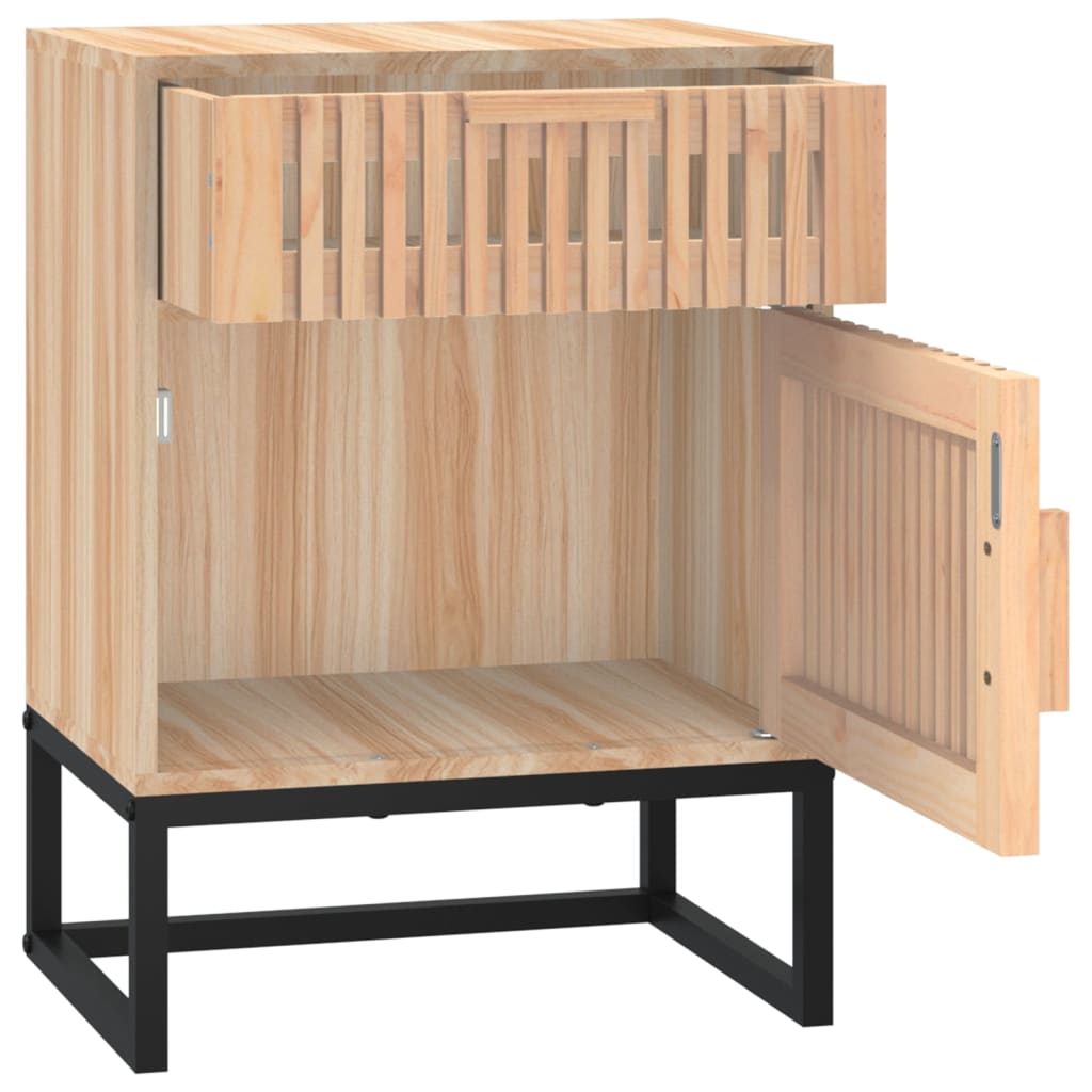 vidaXL Dulap noptieră, 40x30x55,5 cm, lemn prelucrat & fier vidaXL Dulap noptieră, 40x30x55,5 cm, lemn prelucrat & fier