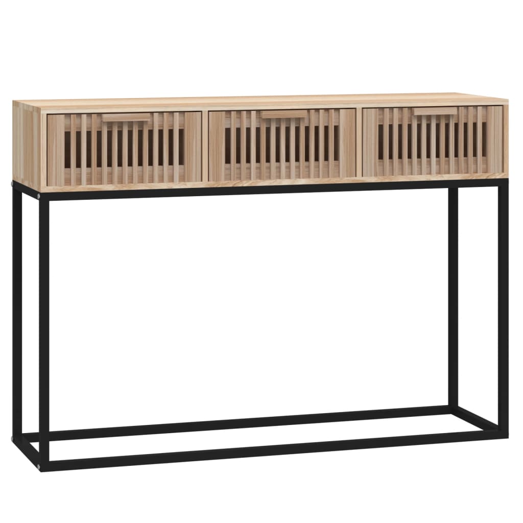 vidaXL Masă consolă, 105x30x75 cm, lemn prelucrat și fier vidaXL Masă consolă, 105x30x75 cm, lemn prelucrat și fier