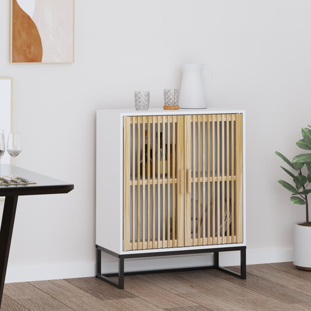 vidaXL Dulap, alb, 60x30x75 cm, lemn prelucrat vidaXL Dulap, alb, 60x30x75 cm, lemn prelucrat