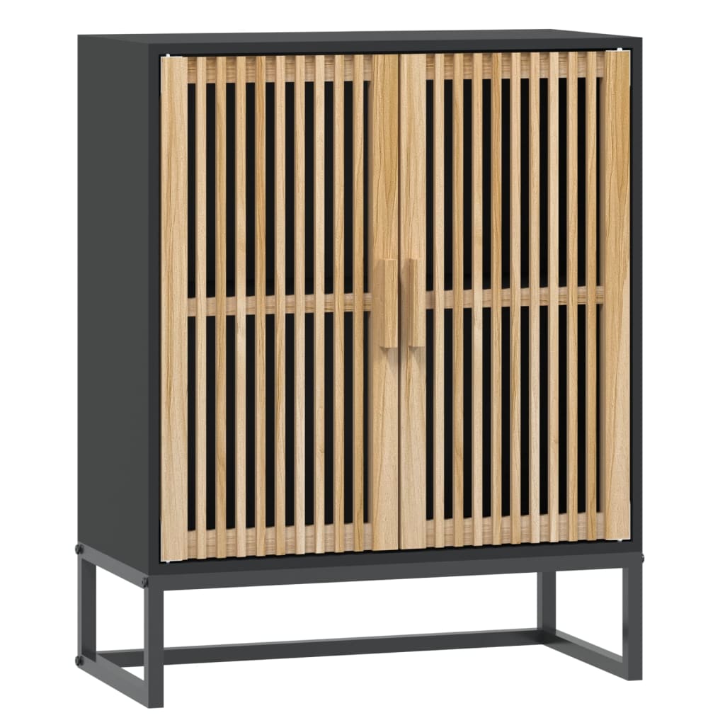 vidaXL Servantă, negru, 60x30x75 cm, lemn prelucrat vidaXL Servantă, negru, 60x30x75 cm, lemn prelucrat