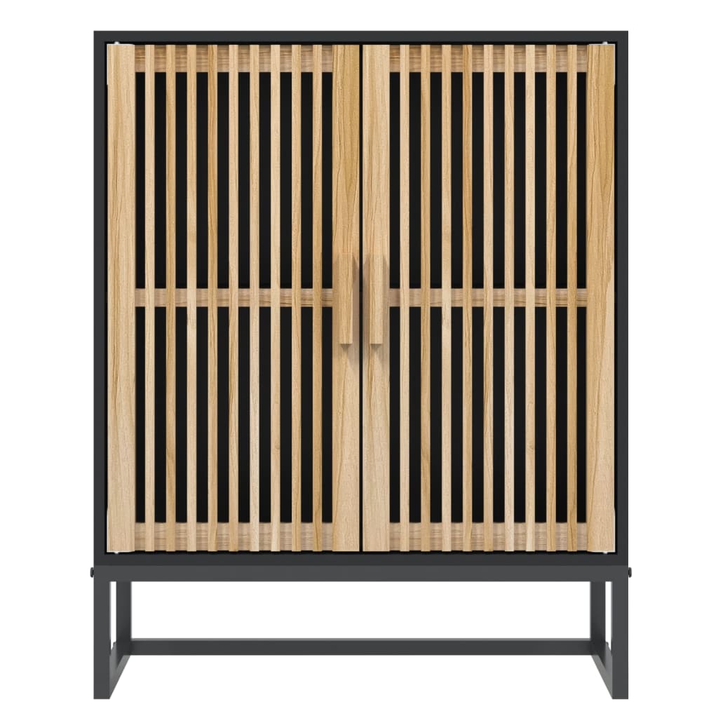 vidaXL Servantă, negru, 60x30x75 cm, lemn prelucrat vidaXL Servantă, negru, 60x30x75 cm, lemn prelucrat