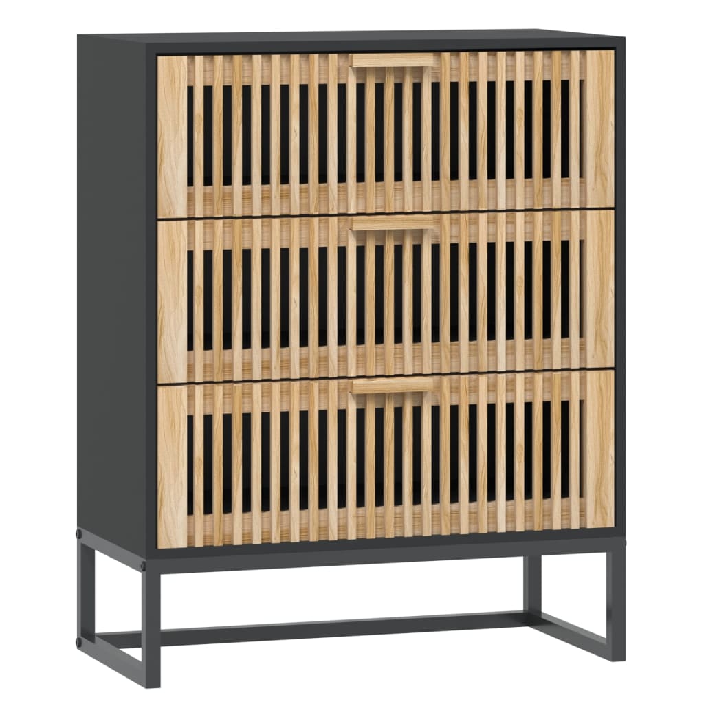 vidaXL Dulap, negru, 60x30x75 cm, lemn prelucrat vidaXL Dulap, negru, 60x30x75 cm, lemn prelucrat