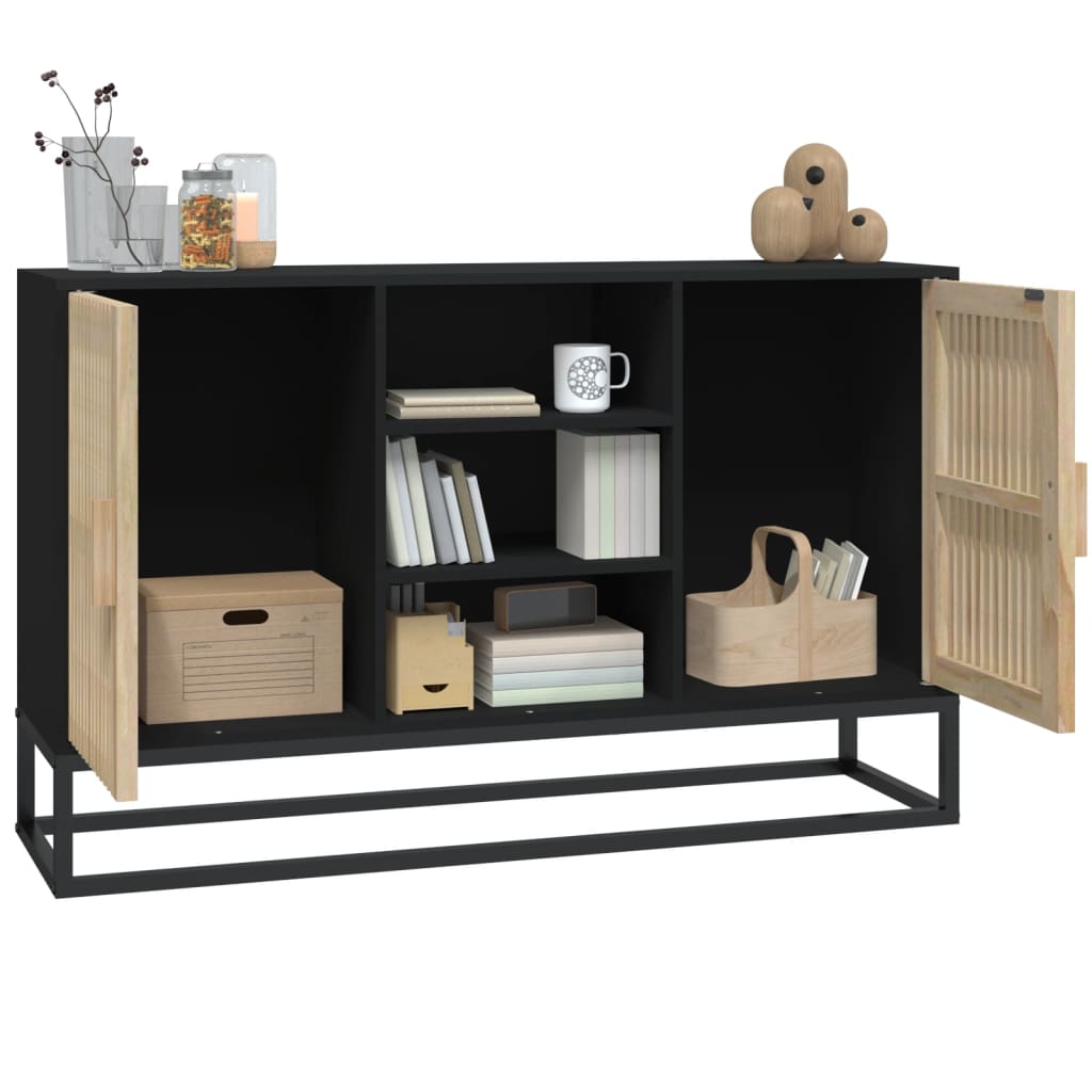 vidaXL Dulap, negru, 105x30x65 cm, lemn prelucrat