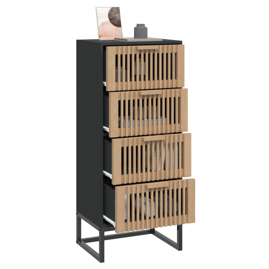 vidaXL Dulap înalt, negru, 40x30x95 cm, lemn prelucrat vidaXL Dulap înalt, negru, 40x30x95 cm, lemn prelucrat