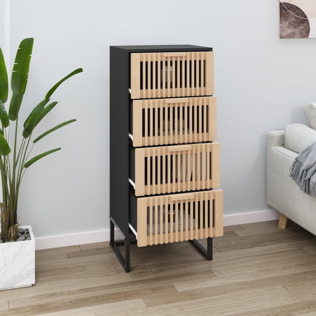 vidaXL Dulap înalt, negru, 40x30x95 cm, lemn prelucrat vidaXL Dulap înalt, negru, 40x30x95 cm, lemn prelucrat