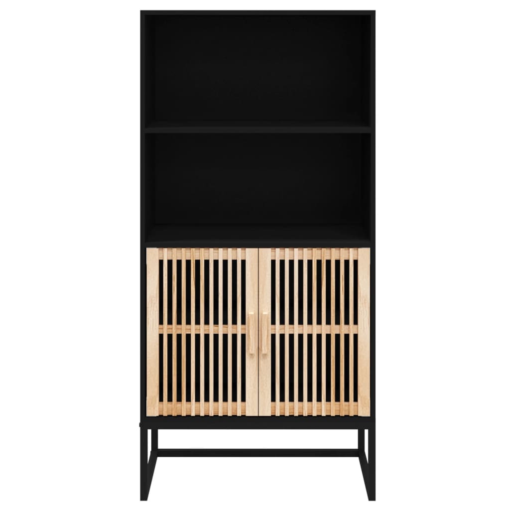 vidaXL Dulap înalt, negru, 60x35x125 cm, lemn prelucrat vidaXL Dulap înalt, negru, 60x35x125 cm, lemn prelucrat