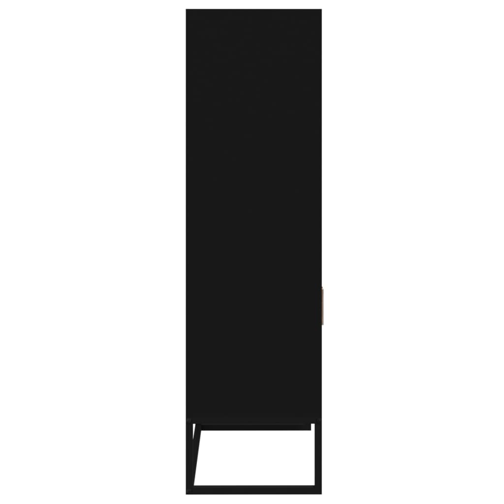vidaXL Dulap înalt, negru, 60x35x125 cm, lemn prelucrat vidaXL Dulap înalt, negru, 60x35x125 cm, lemn prelucrat