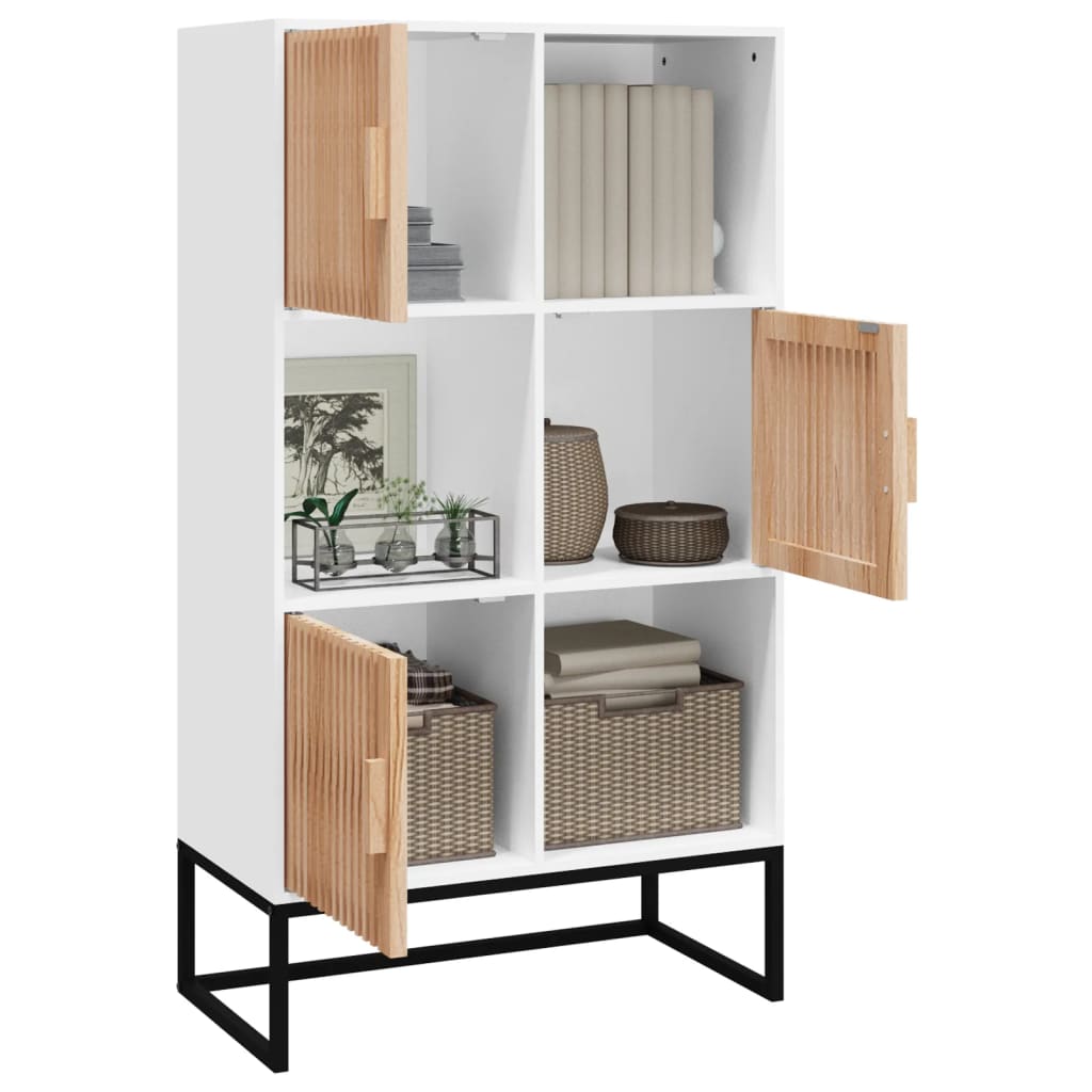 vidaXL Dulap înalt, alb, 70x35x125 cm, lemn prelucrat vidaXL Dulap înalt, alb, 70x35x125 cm, lemn prelucrat