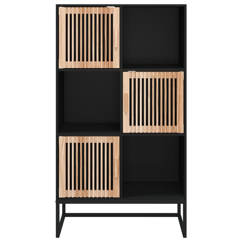 vidaXL Dulap înalt, negru, 70x35x125 cm, lemn prelucrat