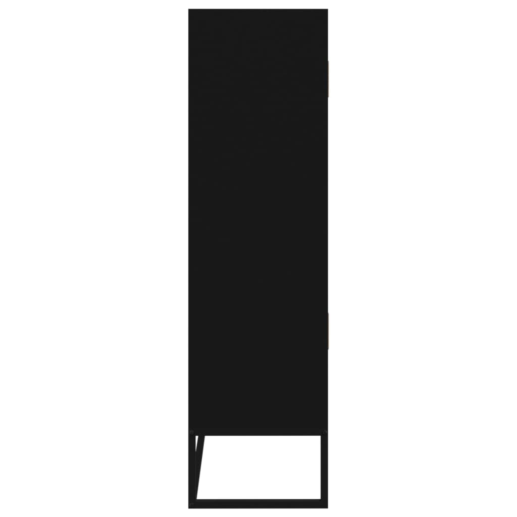 vidaXL Dulap înalt, negru, 70x35x125 cm, lemn prelucrat