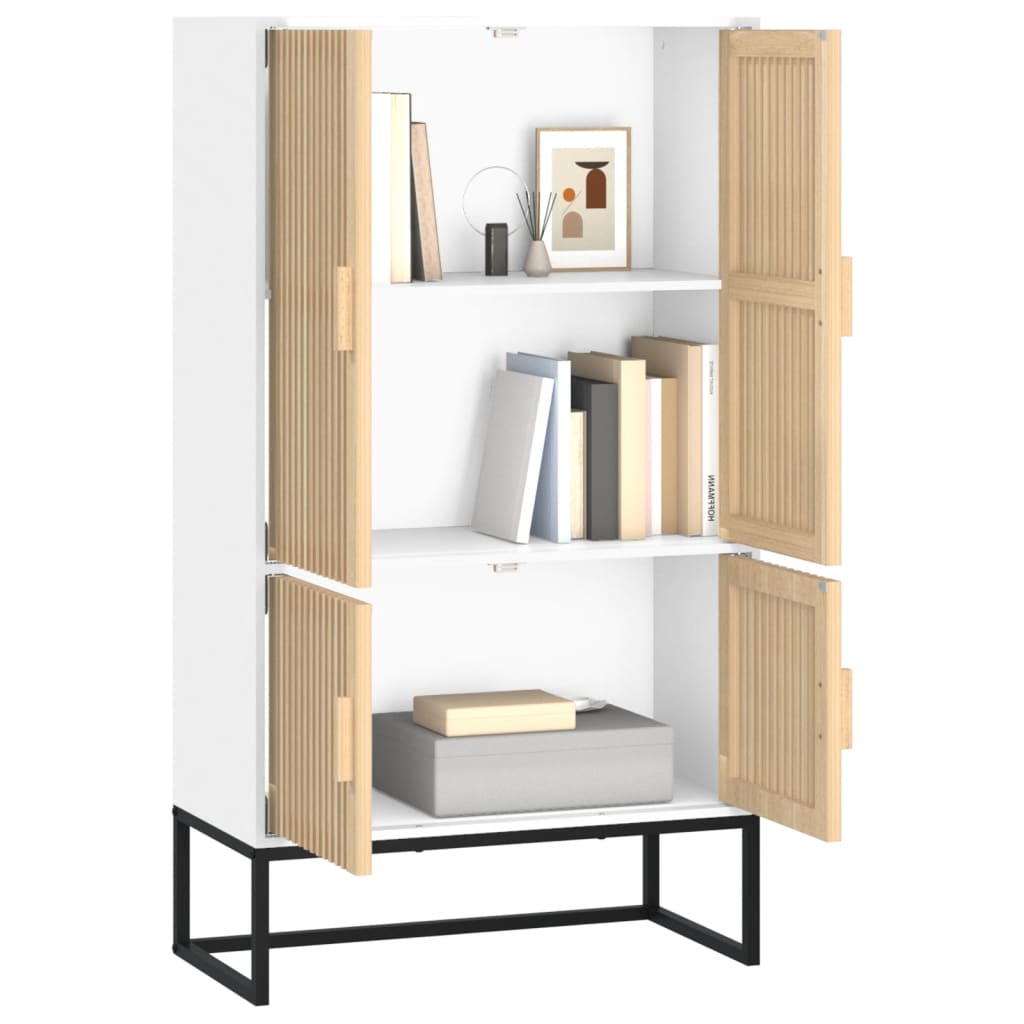 vidaXL Dulap înalt, alb, 70x35x125 cm, lemn prelucrat