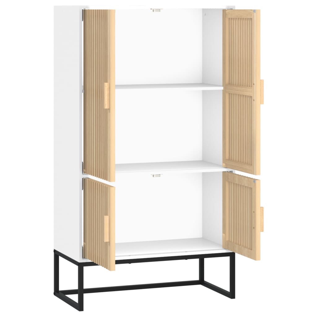 vidaXL Dulap înalt, alb, 70x35x125 cm, lemn prelucrat