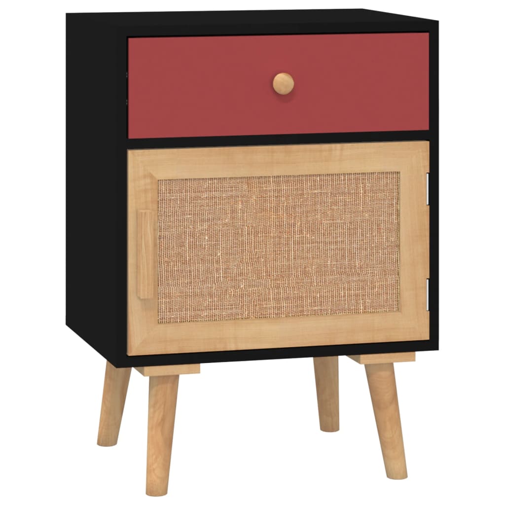 vidaXL Noptiere, 2 buc, negru, 40x30x55 cm, lemn prelucrat