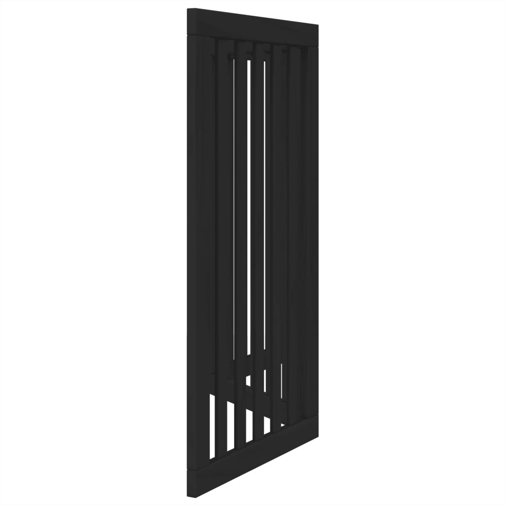 vidaXL Poartă pentru câini pliabilă 3 panouri negru, 150 cm, lemn plop