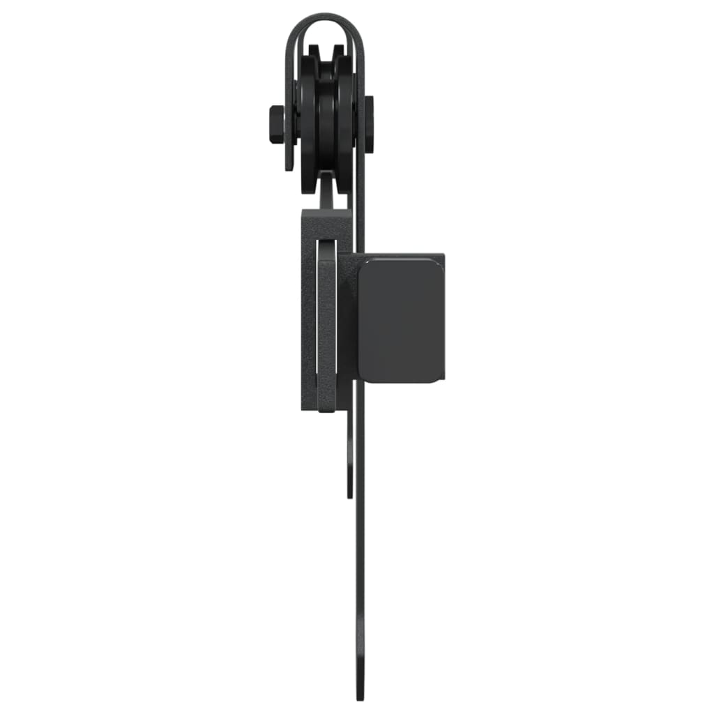 vidaXL Set glisare ușă mini pentru dulap, negru, oțel carbon, 122 cm vidaXL Set glisare ușă mini pentru dulap, negru, oțel carbon, 122 cm