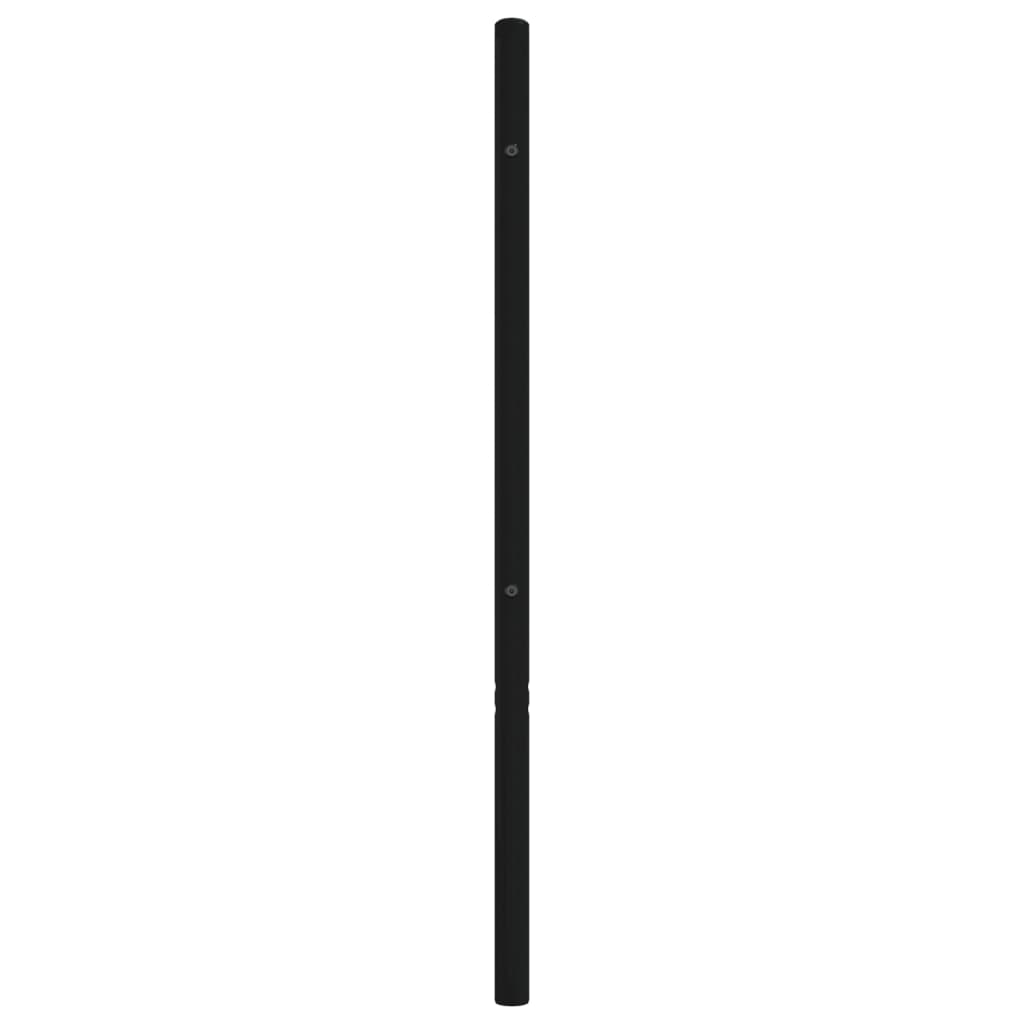 vidaXL Tăblie de pat metalică, negru, 107 cm