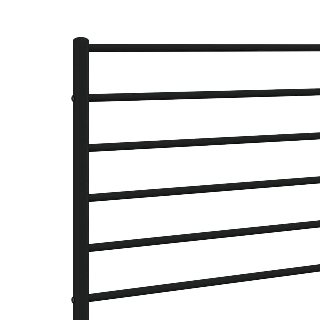 vidaXL Tăblie de pat metalică, negru, 107 cm