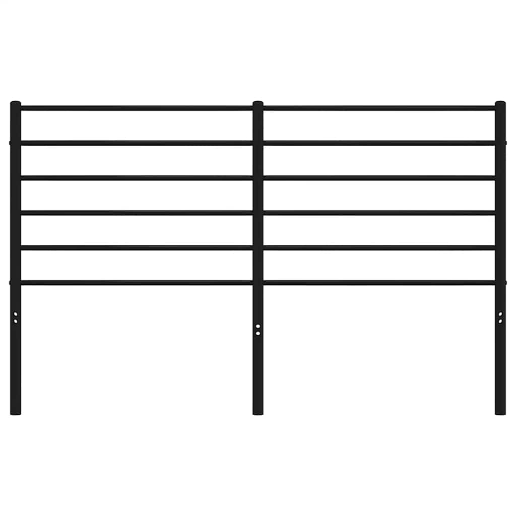 vidaXL Tăblie de pat metalică, negru, 135 cm vidaXL Tăblie de pat metalică, negru, 135 cm