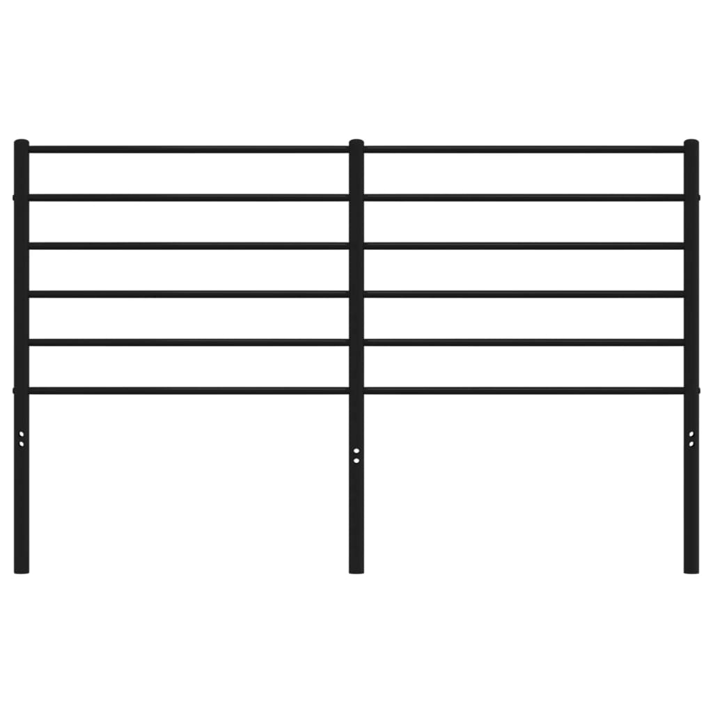 vidaXL Tăblie de pat metalică, negru, 140 cm vidaXL Tăblie de pat metalică, negru, 140 cm