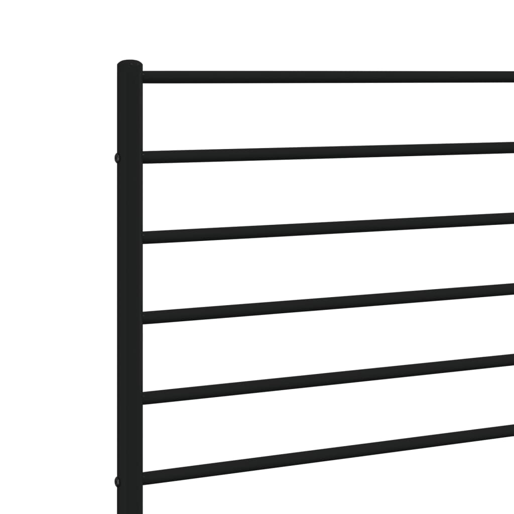 vidaXL Tăblie de pat metalică, negru, 140 cm vidaXL Tăblie de pat metalică, negru, 140 cm