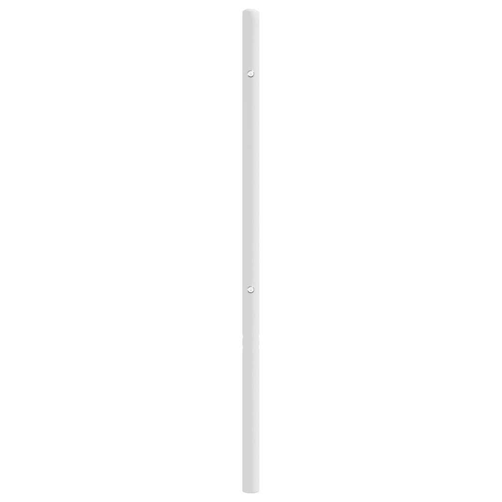 vidaXL Tăblie de pat metalică, alb, 120 cm