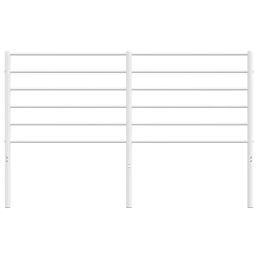 vidaXL Tăblie de pat metalică, alb, 140 cm