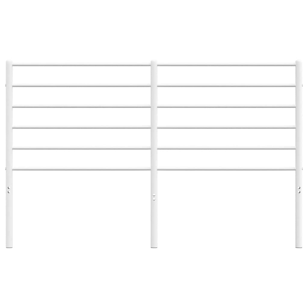 vidaXL Tăblie de pat metalică, alb, 150 cm