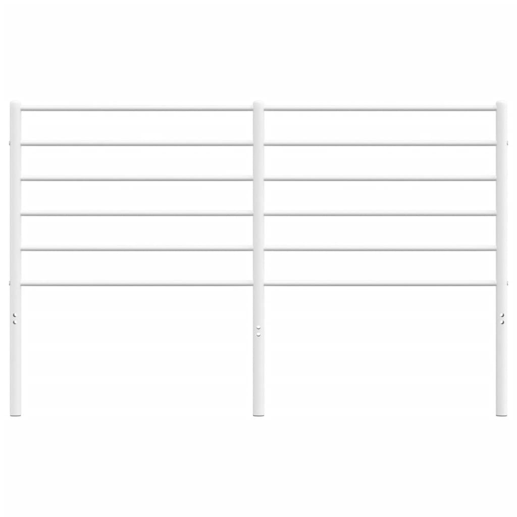 vidaXL Tăblie de pat metalică, alb, 160 cm