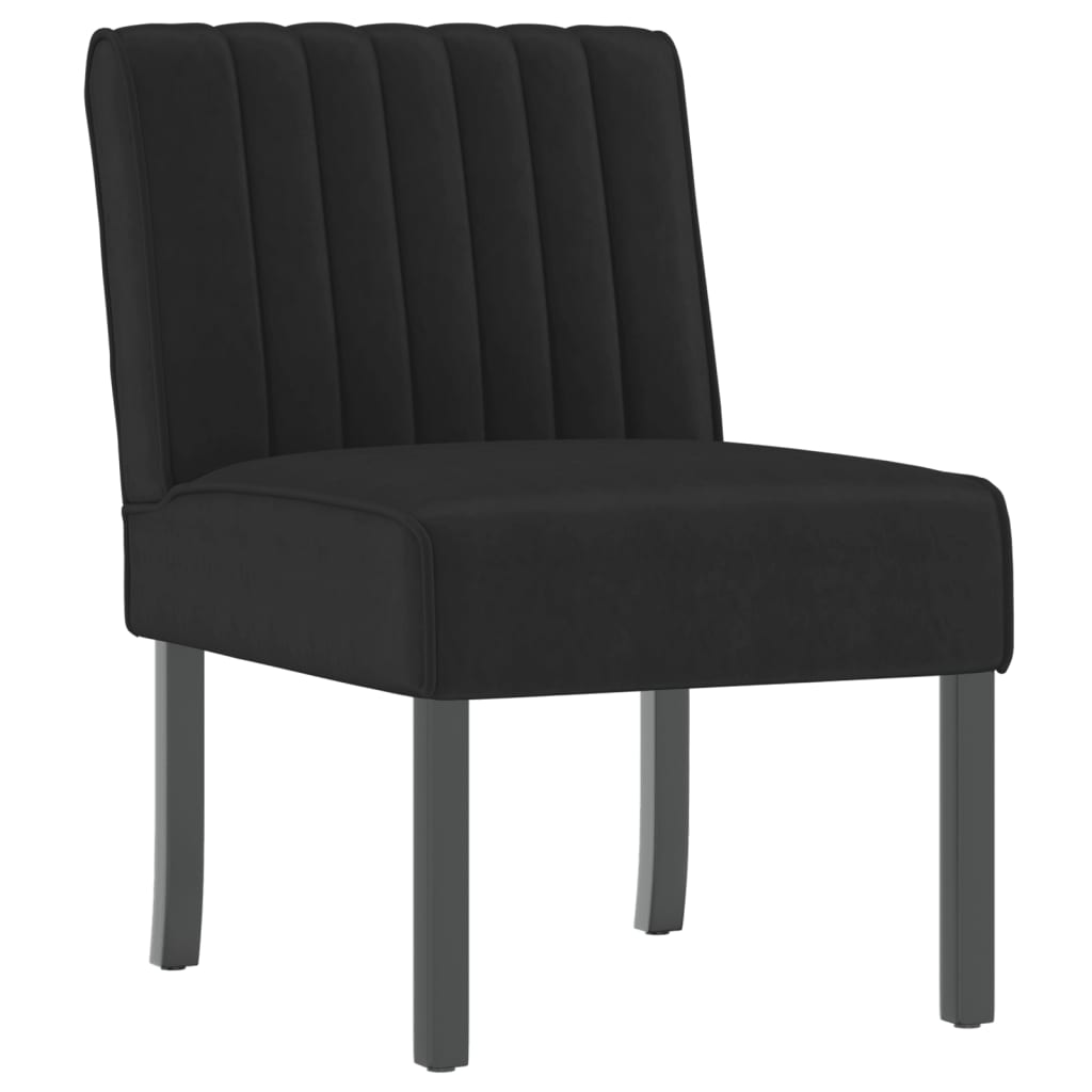 vidaXL Fotoliu, negru, catifea vidaXL Fotoliu, negru, catifea