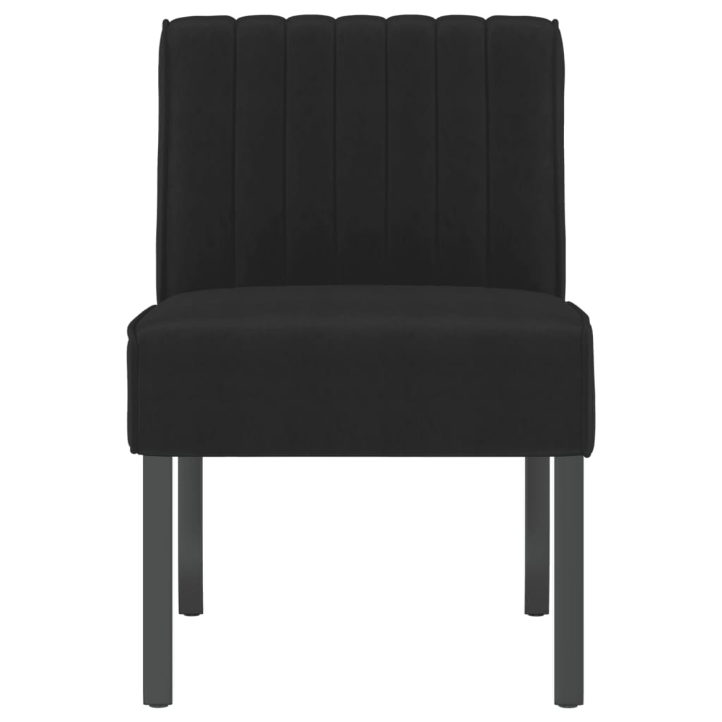 vidaXL Fotoliu, negru, catifea vidaXL Fotoliu, negru, catifea