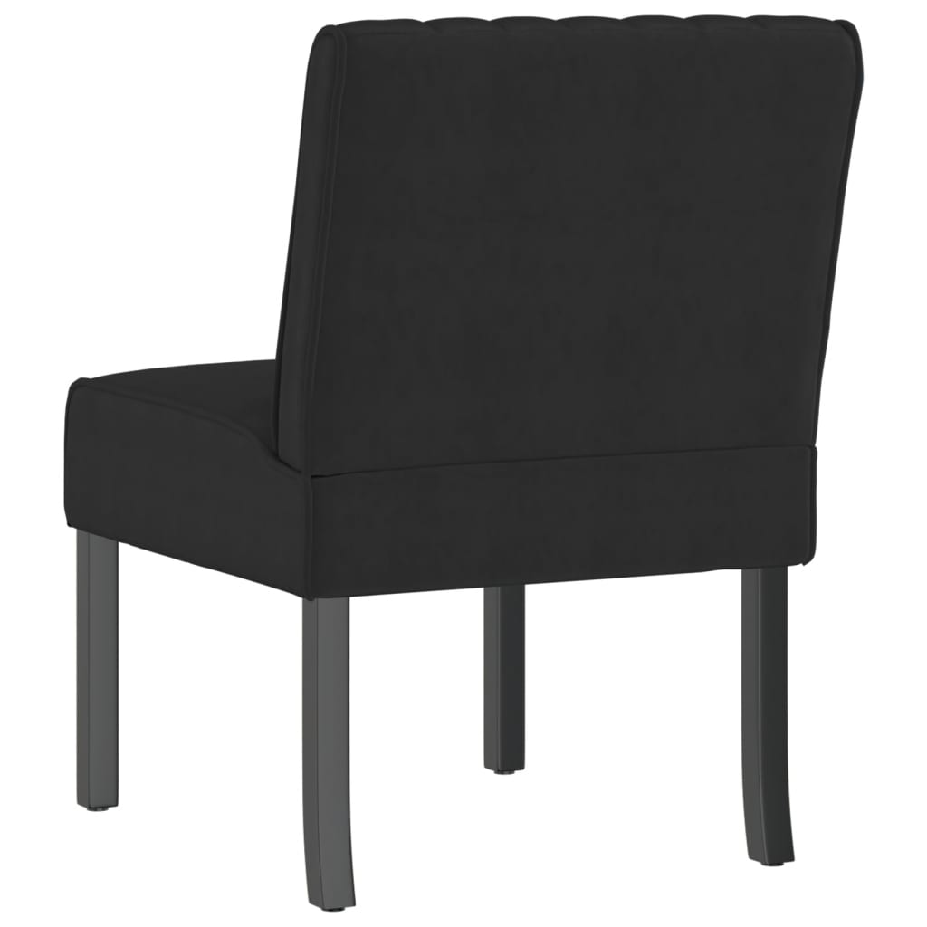 vidaXL Fotoliu, negru, catifea vidaXL Fotoliu, negru, catifea