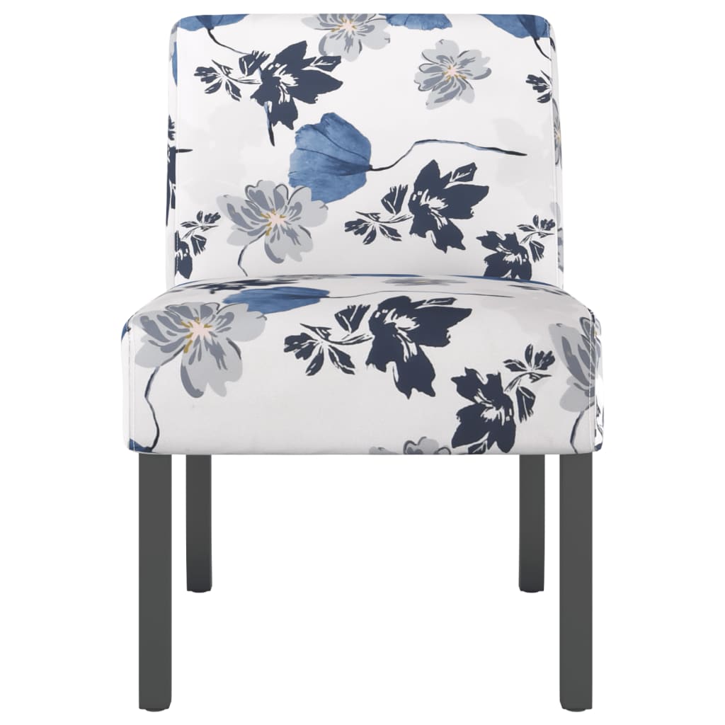 vidaXL Fotoliu, material textil înflorat cu albastru vidaXL Fotoliu, material textil înflorat cu albastru