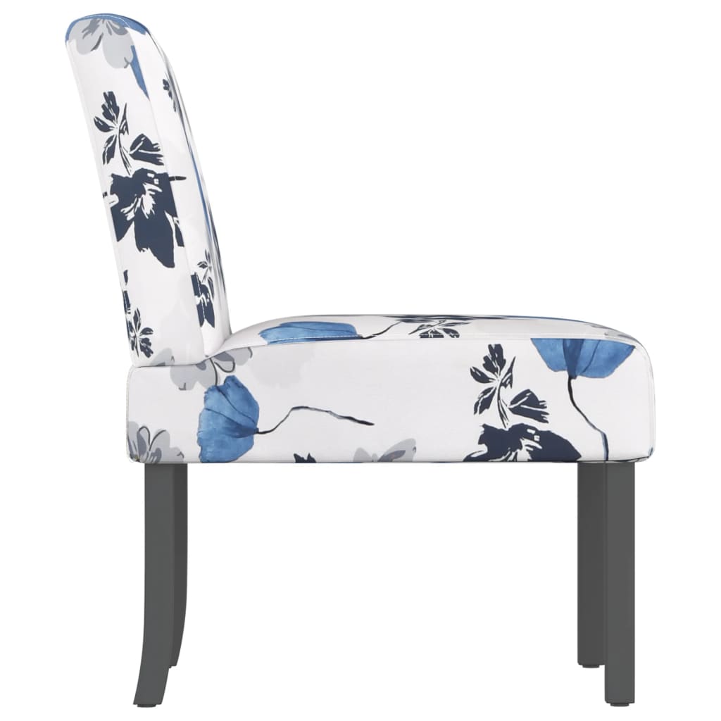 vidaXL Fotoliu, material textil înflorat cu albastru vidaXL Fotoliu, material textil înflorat cu albastru