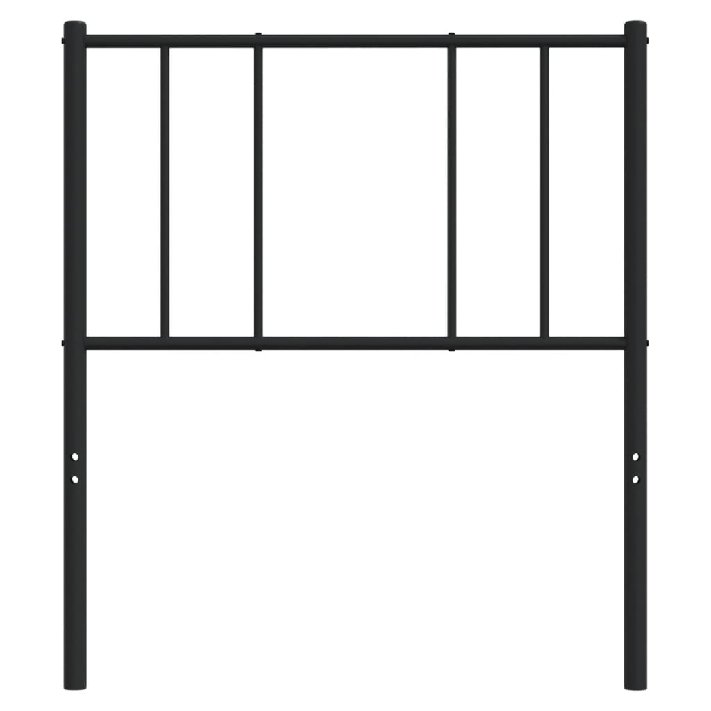 vidaXL Tăblie de pat metalică, negru, 75 cm
