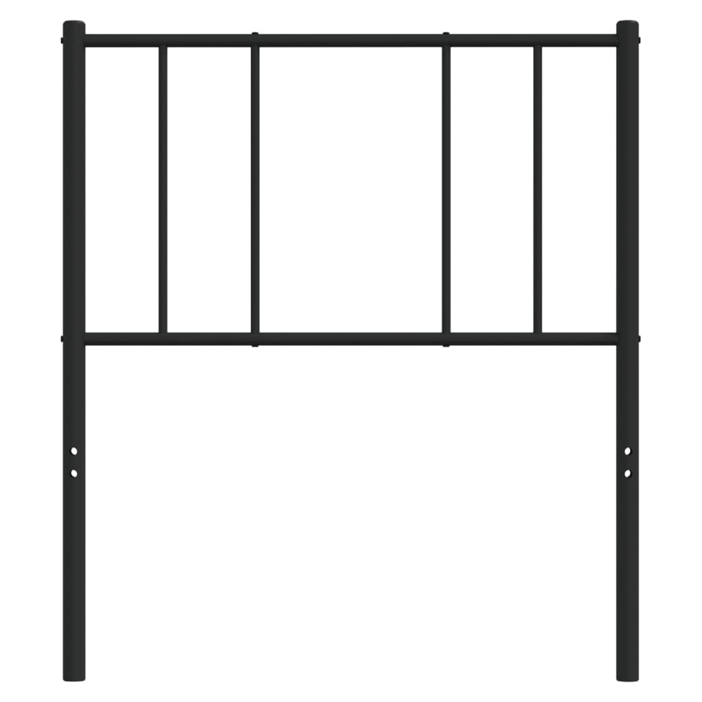 vidaXL Tăblie de pat metalică, negru, 80 cm