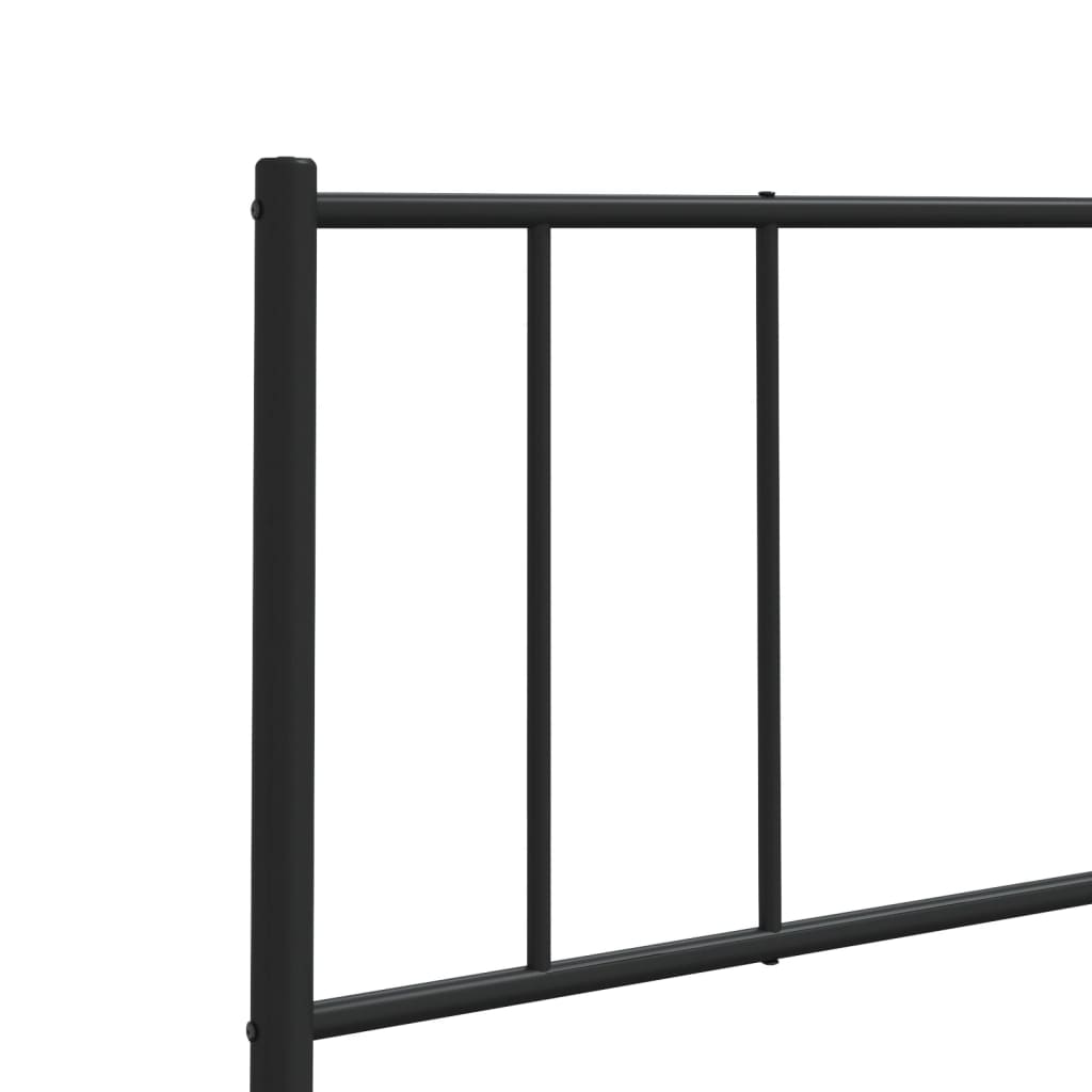 vidaXL Tăblie de pat metalică, negru, 80 cm