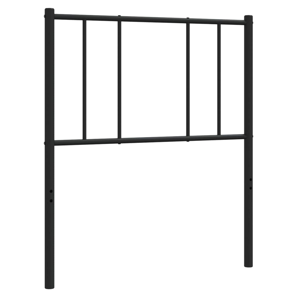 vidaXL Tăblie de pat metalică, negru, 90 cm