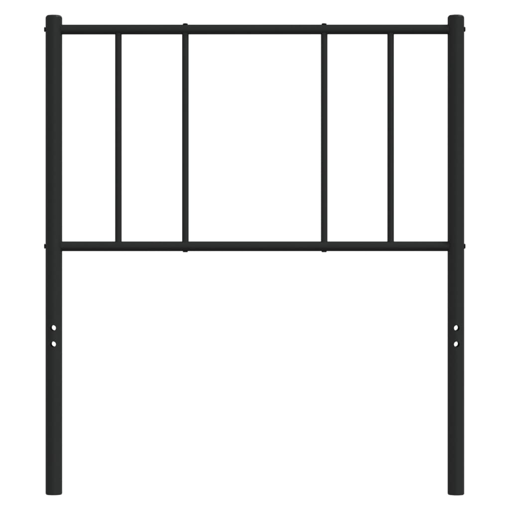 vidaXL Tăblie de pat metalică, negru, 90 cm