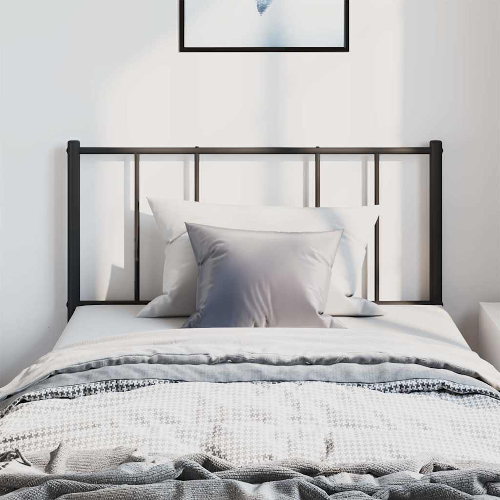 vidaXL Tăblie de pat metalică, negru, 100 cm vidaXL Tăblie de pat metalică, negru, 100 cm