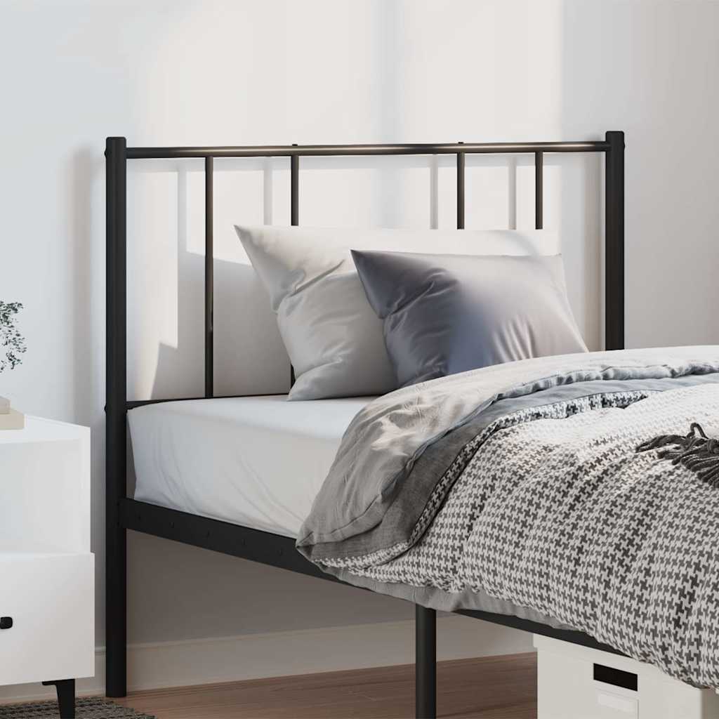 vidaXL Tăblie de pat metalică, negru, 100 cm vidaXL Tăblie de pat metalică, negru, 100 cm